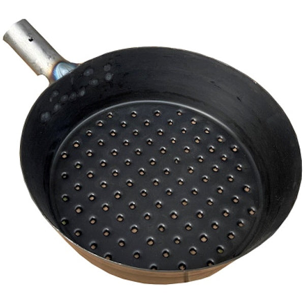 PADELLA PER CASTAGNE IN ACCIAIO FORGIATO SENZA MANICO