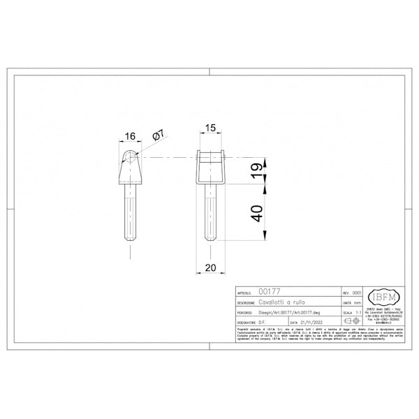 IBFM CAVALLOTTO A RULLO CON ANUBA ART. 177