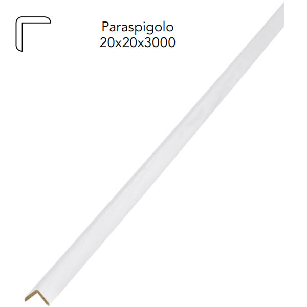 PIRCHER PARASPIGOLO LEGNO MASSELLO LACCATO BIANCO MM20X20X3000*