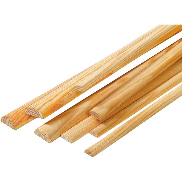 PIRCHER BASTONE MEZZO TONDO DI PINO NETTO NODI