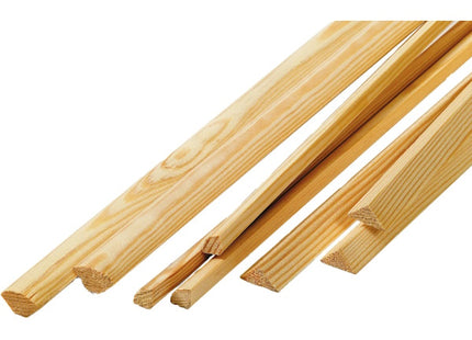 PIRCHER BASTONE QUARTO DI TONDO PINO NETTO NODI MM14X14X1000