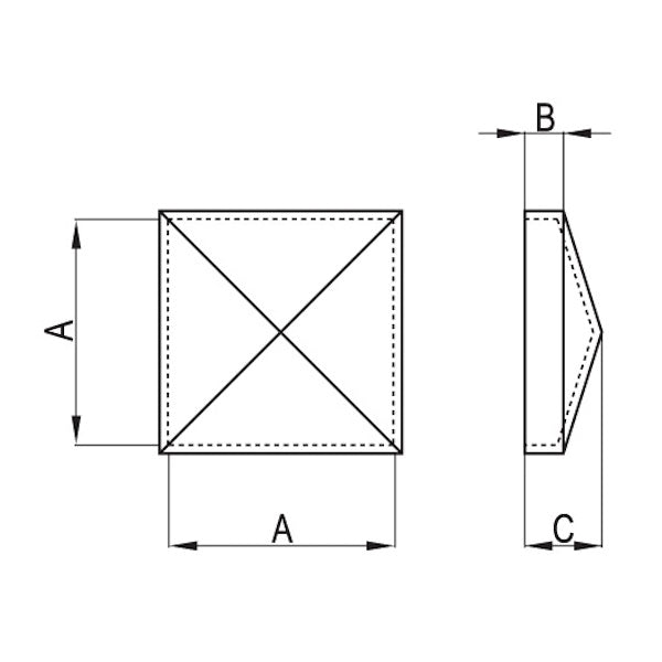 NOVA-FERR COPRIPILASTRO QUADRATO A SALDARE IN ACCIAIO