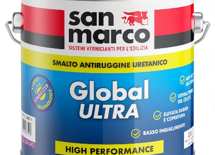 SAN MARCO GLOBAL ULTRA GL 25 SMALTO SATINATO ROSSO TERRACOTTA LT0,75*