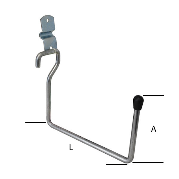 MINUTEX PORTATUTTO DA PARETE A L IN ACCIAIO ZINCATO BIANCO