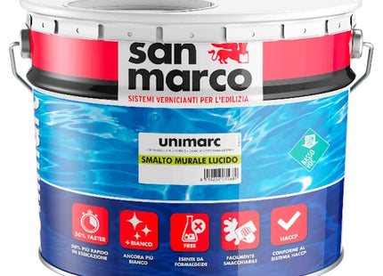 SAN MARCO UNIMARC SMALTO MURALE LUCIDO BIANCO LT 4