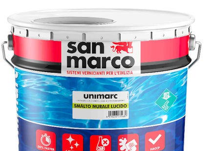 SAN MARCO UNIMARC SMALTO MURALE LUCIDO BIANCO LT 4