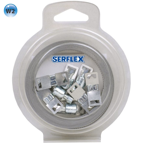 NASTRO A BANDA PERFORATA IN INOX AISI 430 DA MT 3 CON 6 TESTINE