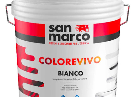 SAN MARCO COLOREVIVO BIANCOVIVO LT14 IDROPITTURA SUPERLAVABILE