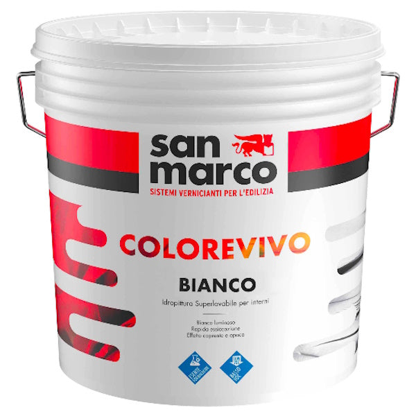 SAN MARCO COLOREVIVO BIANCOVIVO IDROPITTURA SUPERLAVABILE