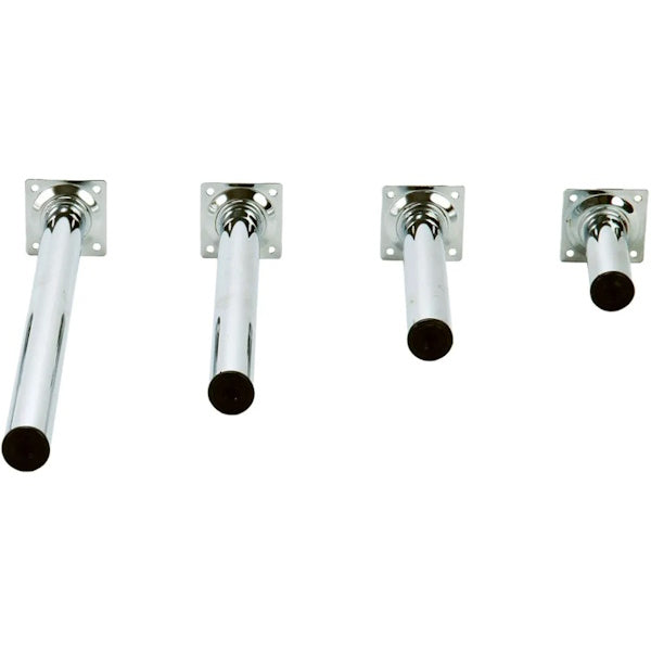 PIRCHER PIEDE TONDO IN METALLO COLORE CROMATO LUCIDO D.MM30