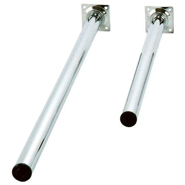 PIRCHER GAMBA PER TAVOLO TONDA IN METALLO COLORE CROMATO LUCIDO D.MM30