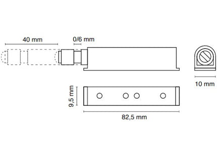 METAL STYLE PREMI/APRI CON PARACOLPO IN PLASTICA BIANCO MM120X75