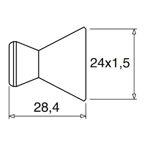 LOC-LINE ATTACCO 1/4" GETTI PIATTI MM24X0,8