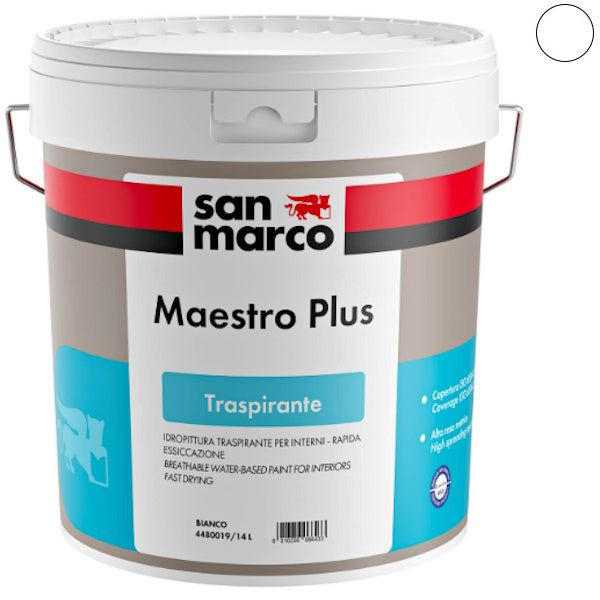 SAN MARCO MAESTRO PLUS BIANCO IDROPITTURA SUPER COPRENTE INTERNI