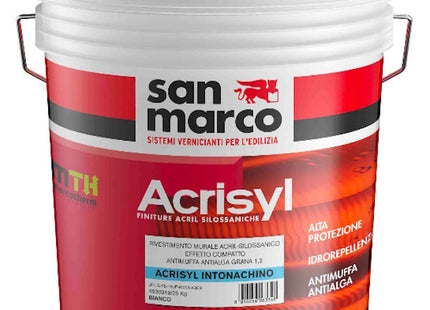 SAN MARCO ACRISYL INTONACHINO LT25 BIANCO ANTIMUFFA ANTIALGA GRANA 1,2