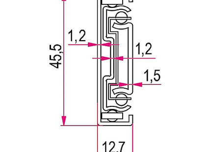 RAM GUIDE PER CASSETTI A SFERA ESTRAZIONE TOTALE PORTATA KG 45