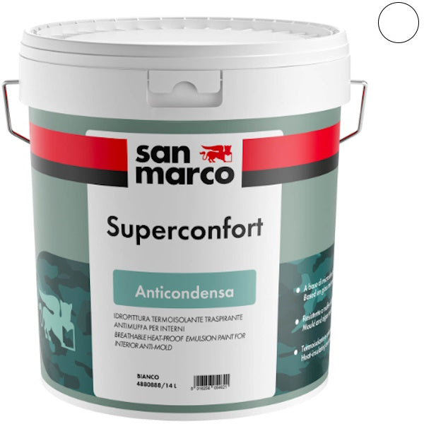 SAN MARCO SUPERCONFORT BIANCO IDROPITTURA TERMOISOLANTE ANTIMUFFA