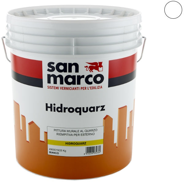SAN MARCO HIDROQUARZ BIANCO IDROPITTURA LAVABILE AL QUARZO DA ESTERNO