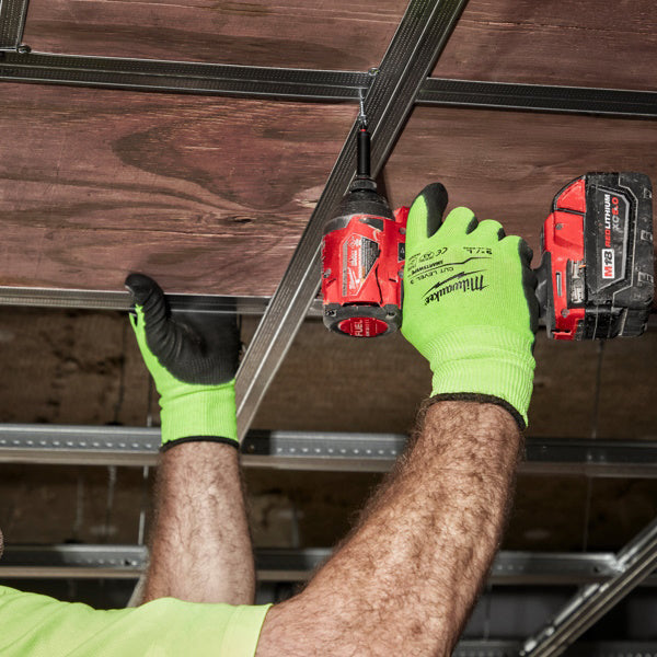 MILWAUKEE GUANTI MOD. HI-VIS CUT C GLOVES COLORE GIALLO/NERO