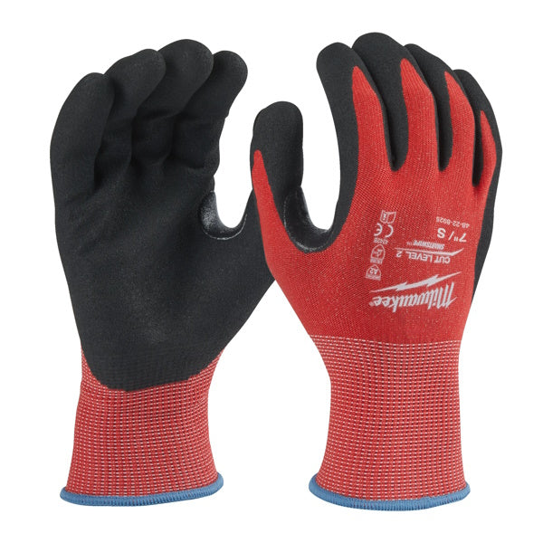 MILWAUKEE GUANTI MOD. CUT B GLOVES COLORE ROSSO/NERO