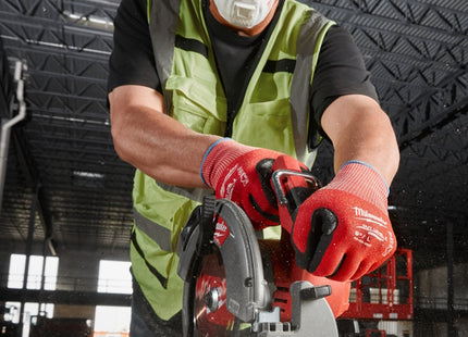 MILWAUKEE GUANTI MOD. CUT D GLOVES COLORE ROSSO/NERO