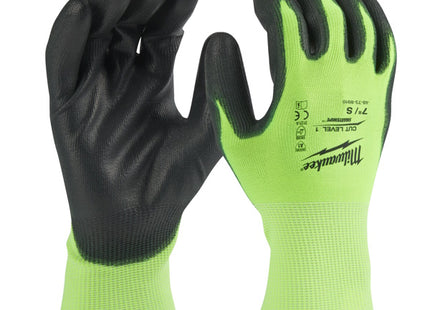 MILWAUKEE GUANTI MOD. HI-VIS CUT A GLOVES COLORE GIALLO/NERO