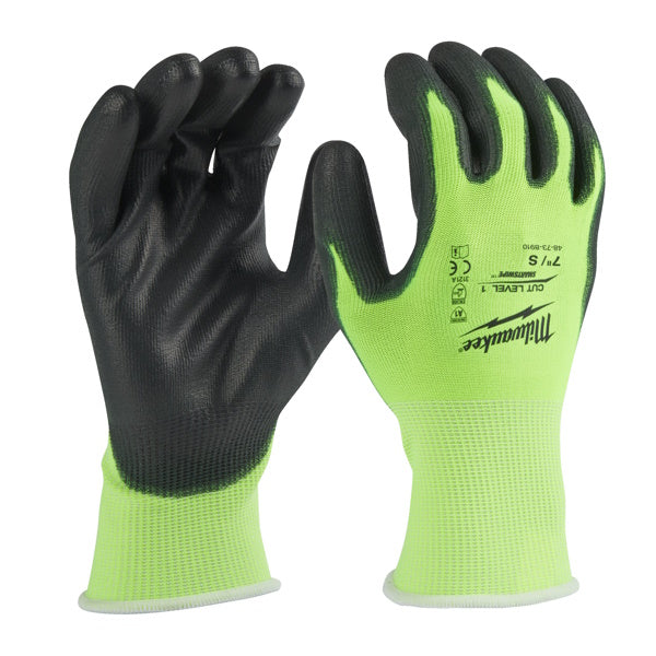 MILWAUKEE GUANTI MOD. HI-VIS CUT A GLOVES COLORE GIALLO/NERO