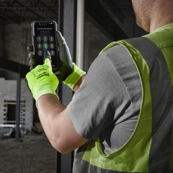 MILWAUKEE GUANTI MOD. HI-VIS CUT A GLOVES COLORE GIALLO/NERO