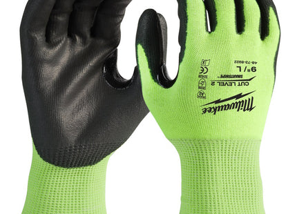 MILWAUKEE GUANTI MOD. HI-VIS CUT B GLOVES COLORE GIALLO/NERO