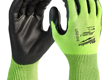 MILWAUKEE GUANTI MOD. HI-VIS CUT D GLOVES COLORE GIALLO/NERO