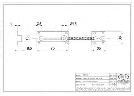 IBFM CATENELLA DI SICUREZZA PER PORTE ART. 510