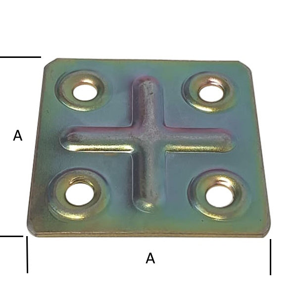MINUTEX PIASTRE GIUNZIONE 4 FORI IN ACCIAIO ZINCATO IN CONF.DA PZ4