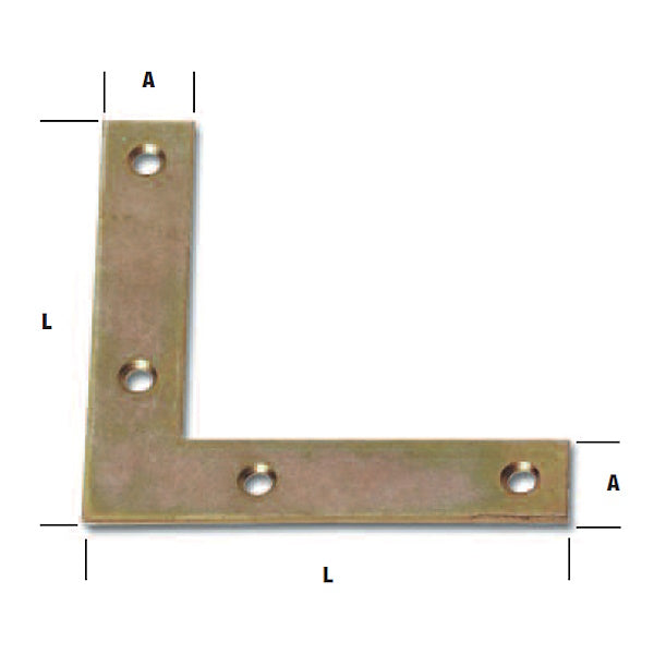 MINUTEX PIASTRA DI RINFORZO A SQUADRA IN ACCIAIO ZINCATO