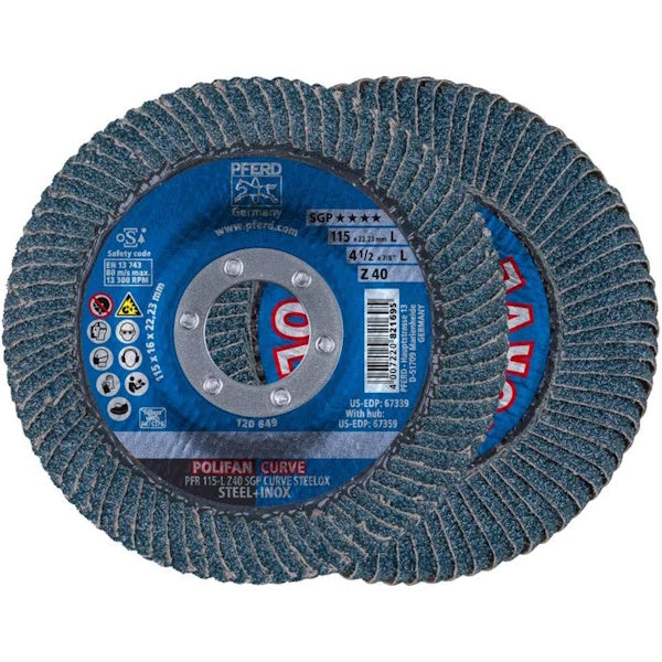 PFERD DISCO LAMELLARE POLIFAN PFR CURVE STEELOX