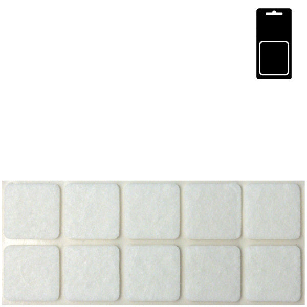 SODIFER FELTRINI ADESIVI QUADRATI COLORE BIANCO IN CONF.BLISTER