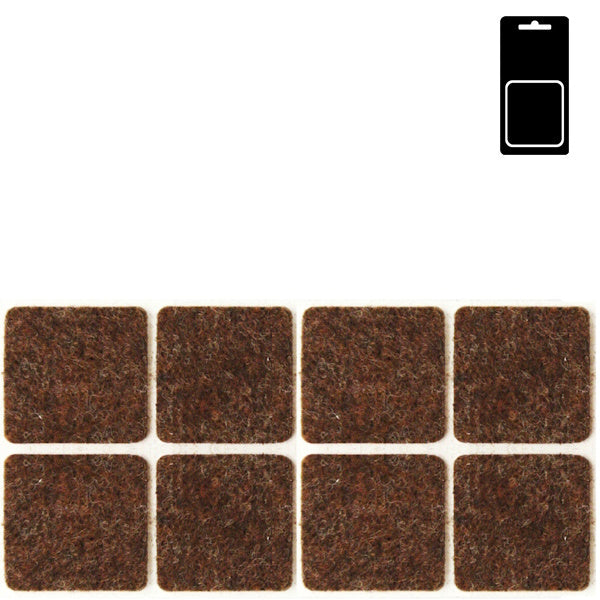 SODIFER FELTRINI ADESIVI QUADRATI COLORE MARRONE IN CONF.BLISTER