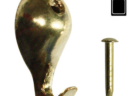 SODIFER GANCI PER QUADRI A GOCCIA IN OTTONE CON CHIODO IN CONF.BLISTER