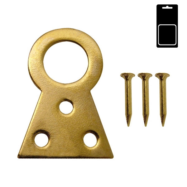 SODIFER ATTACCAGLIE FISSE A TRIANGOLO IN FERRO OTTONATO IN BLISTER