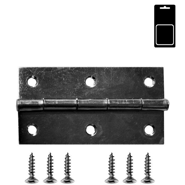 SODIFER CERNIERE RETTANGOLARI IN FERRO LUCIDO CON VITI IN BLISTER