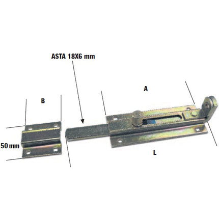 MINUTEX CATENACCIO PORTALUCCHETTO IN ACCIAIO ZINCATO BIANCO MM260
