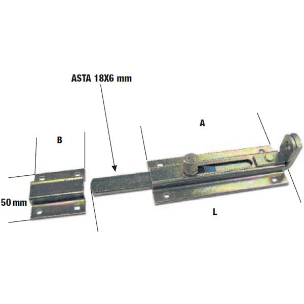 MINUTEX CATENACCIO PORTALUCCHETTO IN ACCIAIO ZINCATO BIANCO
