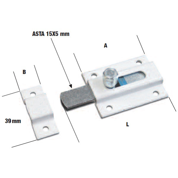 MINUTEX CATENACCIO TRASVERSALE MIGNON IN ACCIAIO BRONZATO
