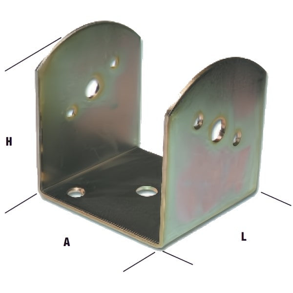 MINUTEX STAFFA PER TRAVI FORI D.MM13 IN ACCIAIO ZINCATO