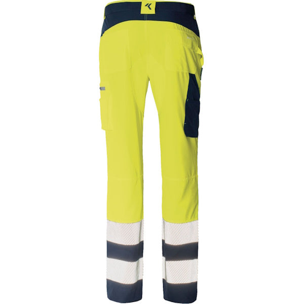 ISSA PANTALONE ALTA VISIBILITA' LIGHT GIALLO FLUO/BLU NAVY