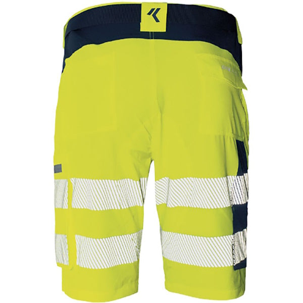 ISSA PANTALONCINO ALTA VISIBILITA' LIGHT GIALLO FLUO/BLU NAVY