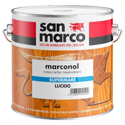 SAN MARCO MARCONOL SUPERMARE LUCIDO VERNICE PER LEGNO TRASPARENTE LT0,5