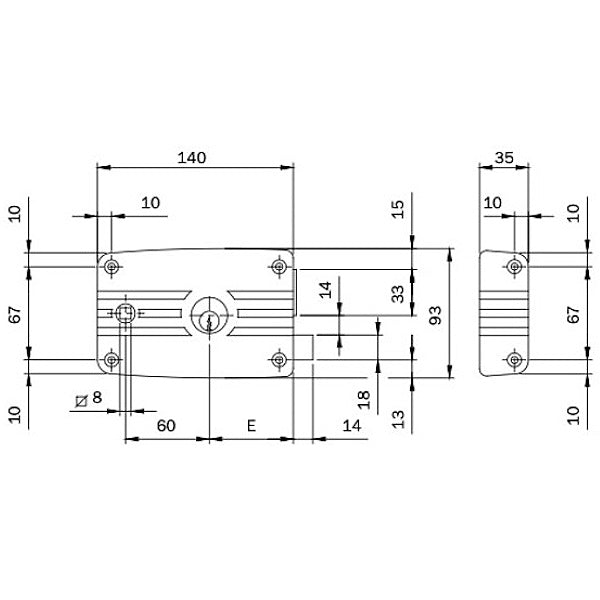 ISEO SERRATURA DA APPLICARE A CILINDRO