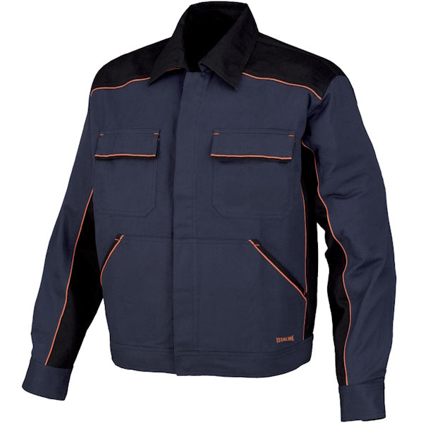 ISSA GIUBBINO SHOT COLORE BLU CON INSERTI NERI