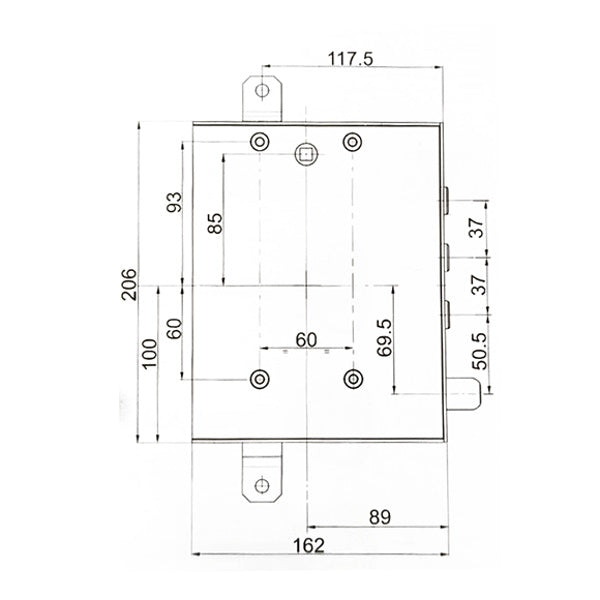 MOTTURA SERRATURA APPLICARE TRIPLICE ENTRATA MM89 ART.89.8571