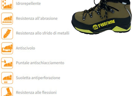 TREEMME SCARPONCINO ANTINFORTUNISTICO MOD. 91506/1 VERDE S7S N42